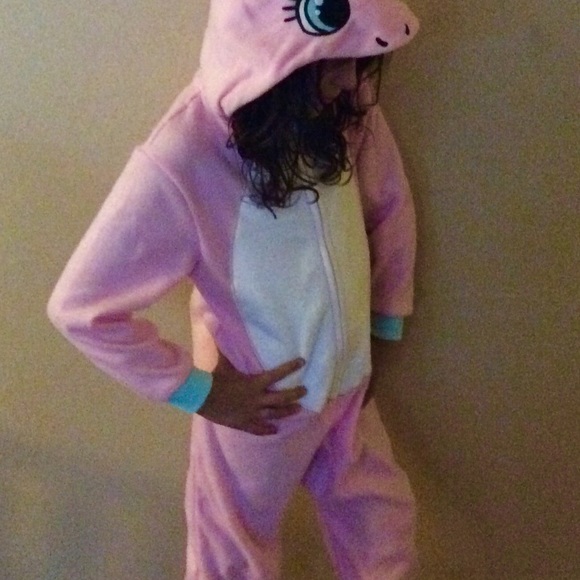 💥HP💥 🆕UNICORN PAJAMAS girls onsie pink fleece - Picture 3 of 7